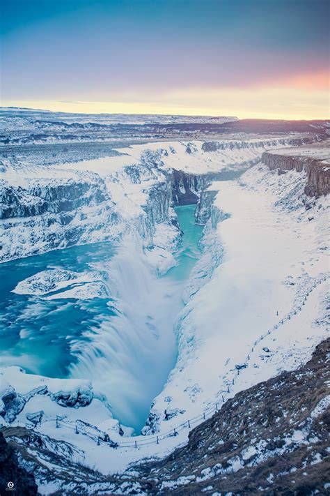 Gullfoss Awesome Waterfall In The Winter Time 2020 Iceland In 2021