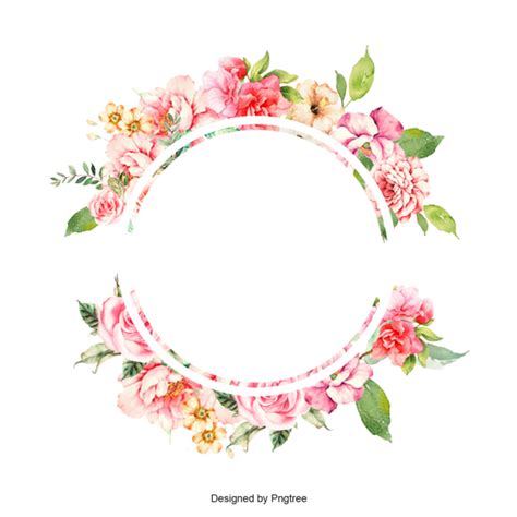 Watercolor Flower Frame Border By Pngtree Watercolor Flower Border In