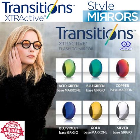 jual lensa essilor crizal transition gen 8 xtractive style mirrors original gold pink