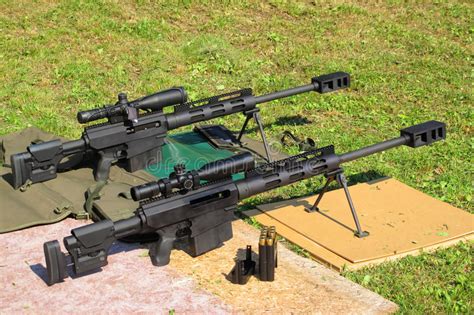 Sniper Rifles Caliber 50 Bmg Stock Photo Image 42718770