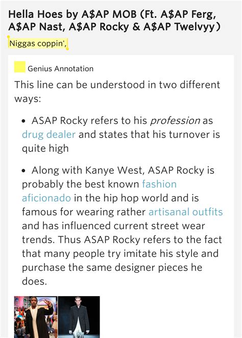Posts along the lines of x but with y replaced are considered low effort and may be removed. Niggas coppin', - Hella Hoes Lyrics Meaning