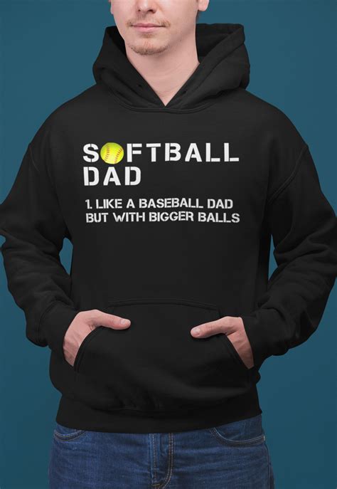 Softball Dad Like A Baseball Dad But With Bigger Balls Mens Etsy