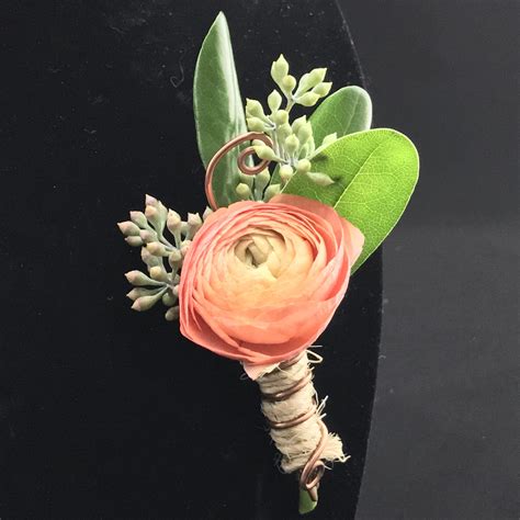 Rustic Ranunculus Boutonniere In St Peter Mn Sweet Alice
