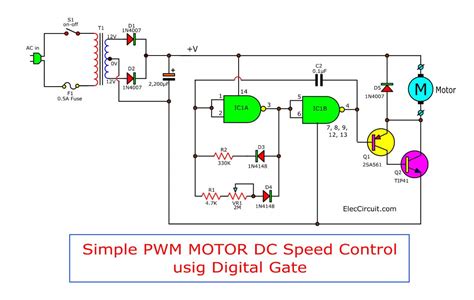 Simple 12v 9v 6v Motor Dc Speed Control With Pwm Mode
