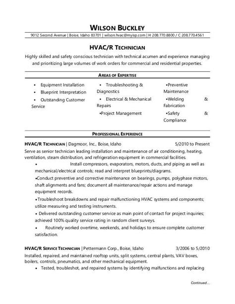  managing your hvac business. HVAC Technician Resume Sample | Monster.com