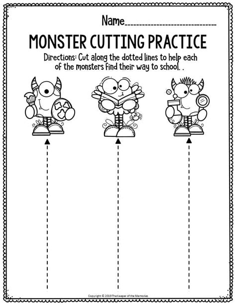 Printable Fine Motor Halloween Preschool Worksheets