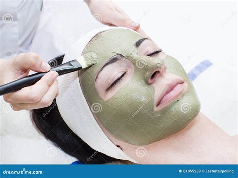 Process Of Massage And Facials Stock Image Image Of Peeling Facial 81855239