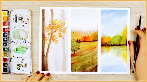 Easy Fall Watercolor Painting Ideas For Beginners Step By Step Tutorial