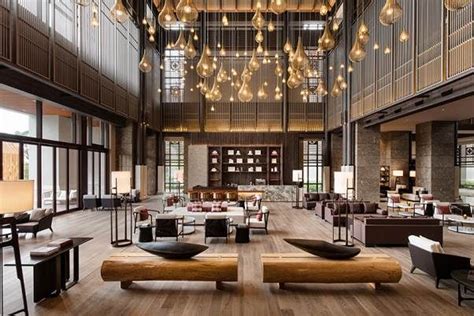 Shenzhen Marriott Hotel Golden Bay Hotel Lobby Design Lobby Design