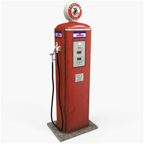 Gas Station with Two Nozzles 3D Model $49 - .3ds .blend .c4d .fbx .max