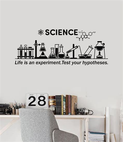 Vinyl Wall Decal Science Inspire Chemical Lab School Classroom Decor