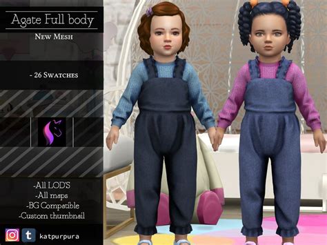 Sims 4 — Agate Full Body By Katpurpura — This Full Body Suit For