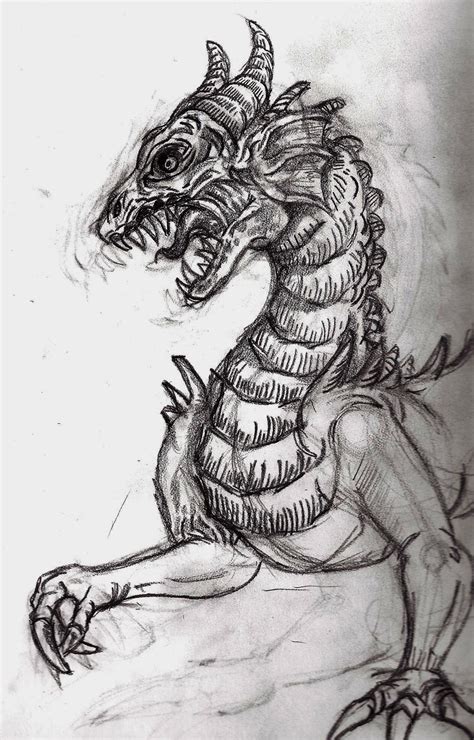 Artstation Dragon Pencil Drawing