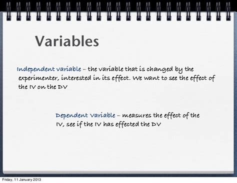An independent variable is a variable that influences the dependent variable. Lesson 1 research methods (variables & hypothesis)