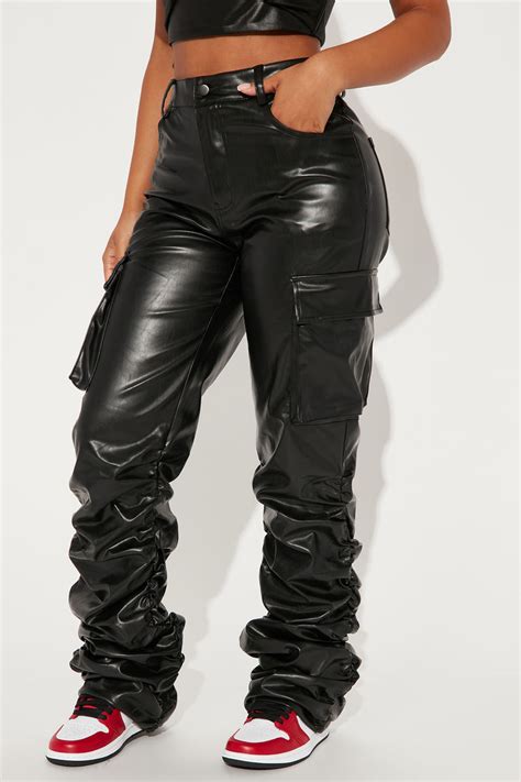 Keep It Interesting Stacked Cargo Pant 35 Black Fashion Nova Pants