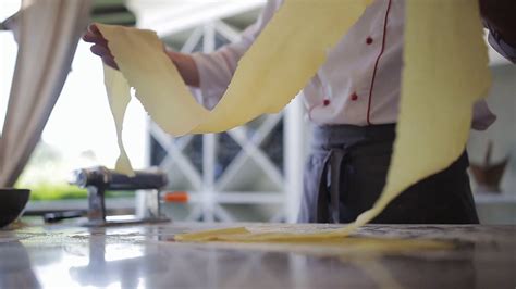 Chef Prepares Dough Making Pasta Flouring Stock Footage Sbv 316294847