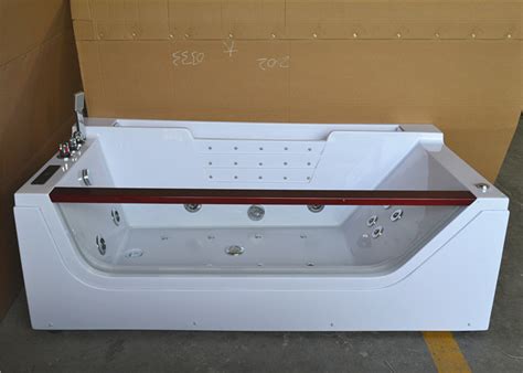 Double Ended Jacuzzi Whirlpool Bath Tub With Water Heater Left Center Drain