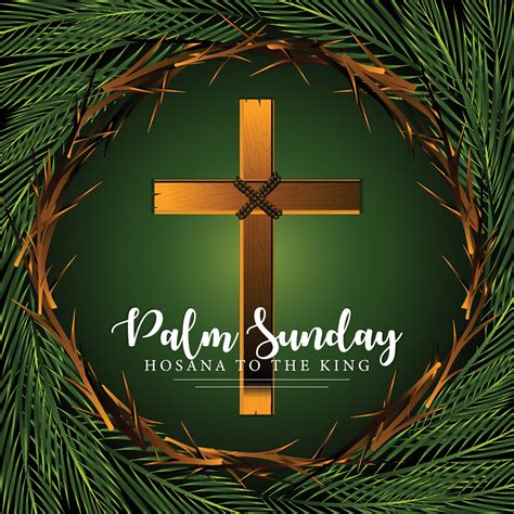 Holy Palm Sunday Concept 5424240 Vector Art At Vecteezy