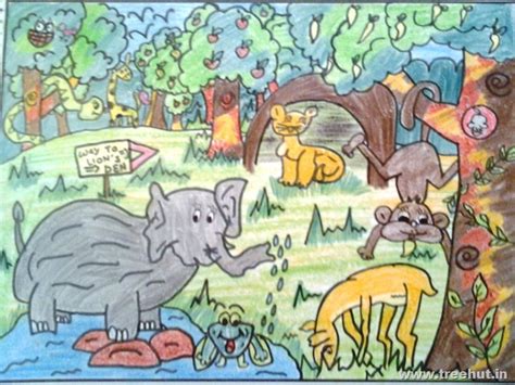 Jungle Drawing For Kids At Explore Collection Of