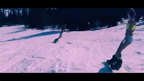 Winter Bikini Ski And Snowboarding In Russia Youtube