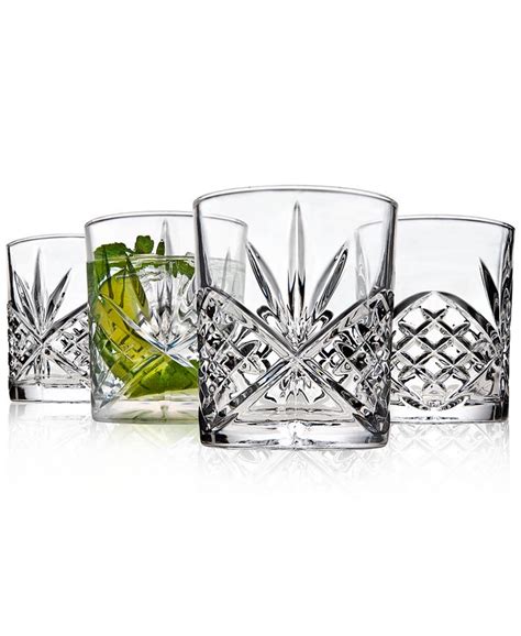 godinger dublin acrylic set of 4 double old fashioned glasses macy s