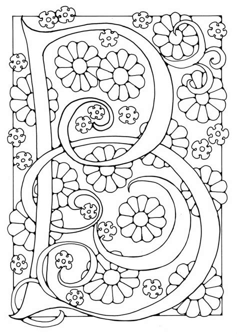 Dibujo para colorear letra - B - Img 21887