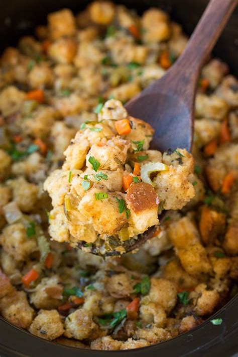 Slow Cooker Stuffing Cooking Classy Thanksgiving Slow Cooker