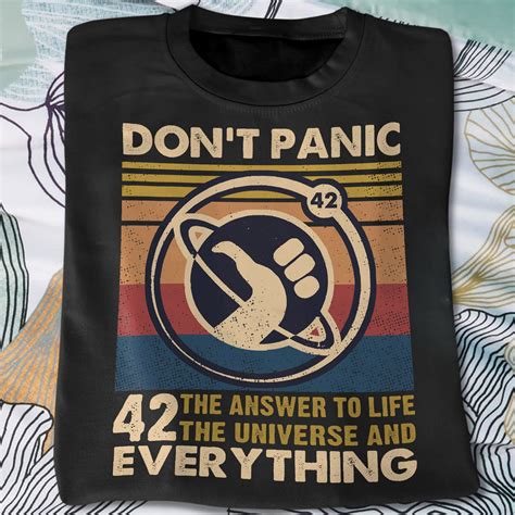 The Hitchhikers Guide To The Galaxy Dont Panic 42 Etsy