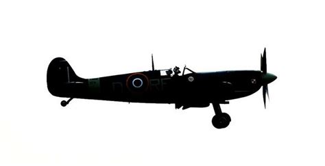 Spitfire Silhouette By Michaelasixfive Via Flickr Plane Silhouette
