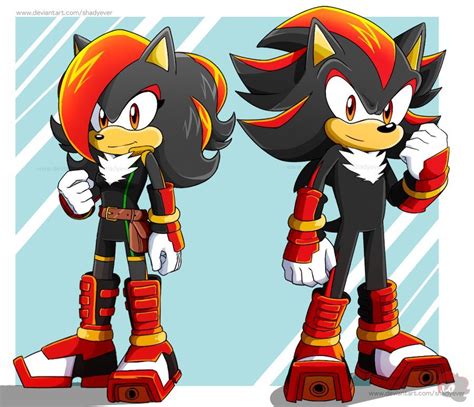 Female Sonic And Shadow The Hedgehog