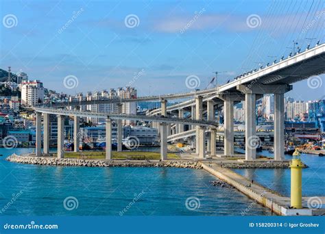 Spiral Road Ramp Of Busan North Port Bridge Also Known As Bukhang Busan