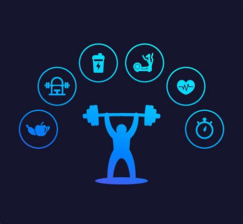 Fitness And Training Icons Gym And Workout 6406317 Vector Art At Vecteezy