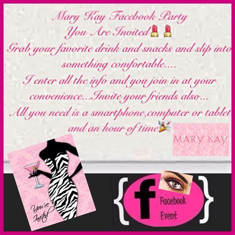 Your Invited To A Mary Kay Facebook Party Mary Kay Cosmetics Mary