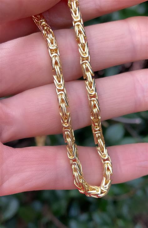 Handmade Byzantine Gold Chain Necklace Bold Chain Byzantine Etsy