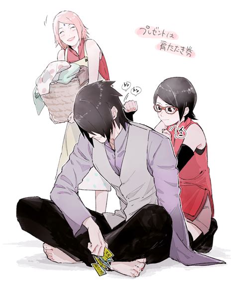 Haruno Sakura Uchiha Sasuke And Uchiha Sarada Naruto And 2 More
