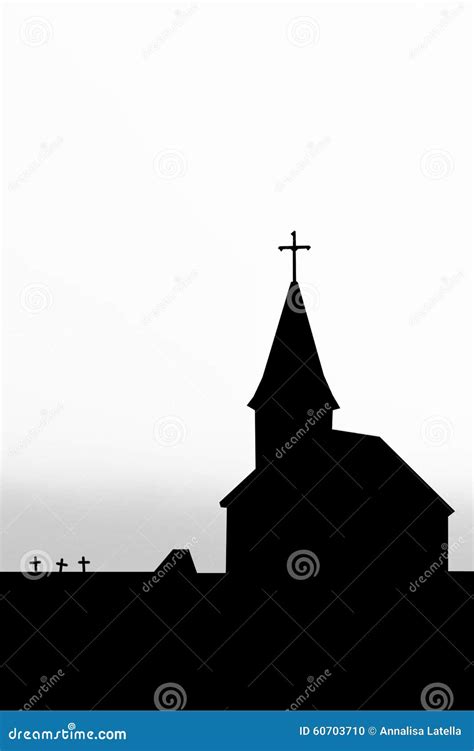Black Church Stock Illustration Image 60703710