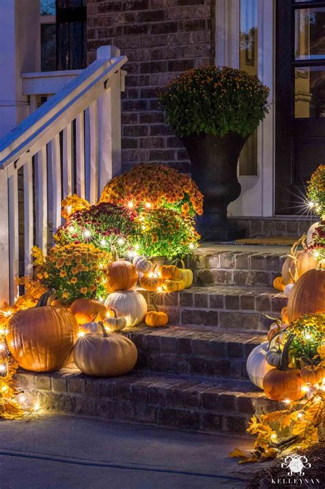 Easy Magical Fall Front Porch Decor Traditional Fall Front Porch