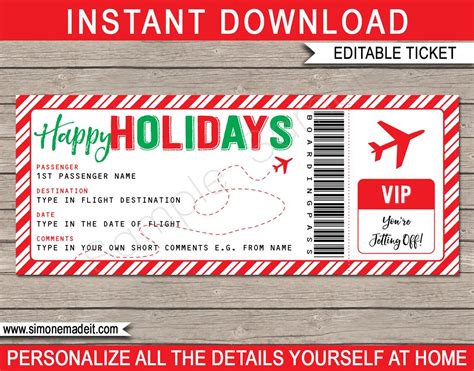 Free Printable Boarding Pass Template For Gift
