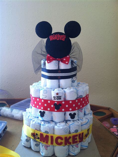 Mickey Mouse Diaper Cake Baby Shower Diaper Cake Mickey Mouse Baby
