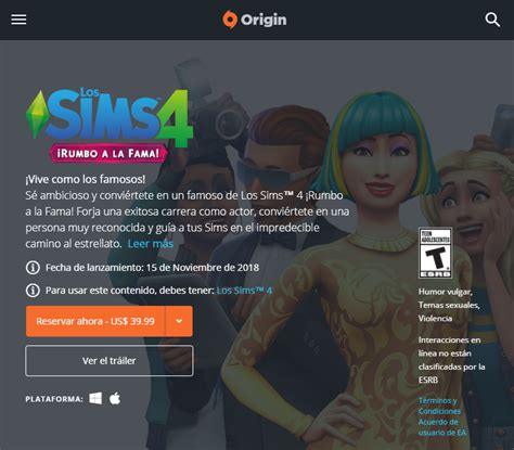 Ya Puedes Pre Ordenar En Origin Los Sims 4 ¡rumbo A La Fama Pack De