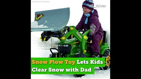 This Snow Plow Toy Lets Kids Clear Snow With Dad Youtube