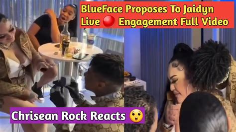 Blueface Proposes To Girlfriend Jaidyn Alexis Chrisean Rock And Lil