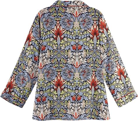 Floriana Womens William Morris Pajamas For Women Snakeshead Floral