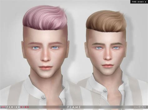 New Meshes Found In Tsr Category Sims 4 Male Hairstyles Flame Hair