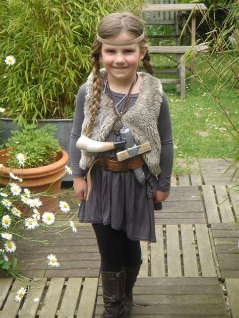 A Homemade Viking Costume For Girls Viking Halloween Costume Vikings
