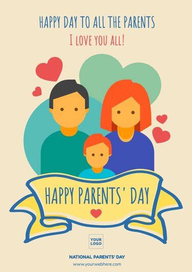 Editable Parents Day Card Templates