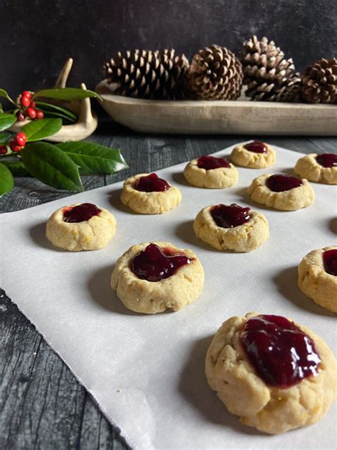 Orange Cardamom Thumbprint Cookies With Lingonberry Jam ⋆ The Dessertivore