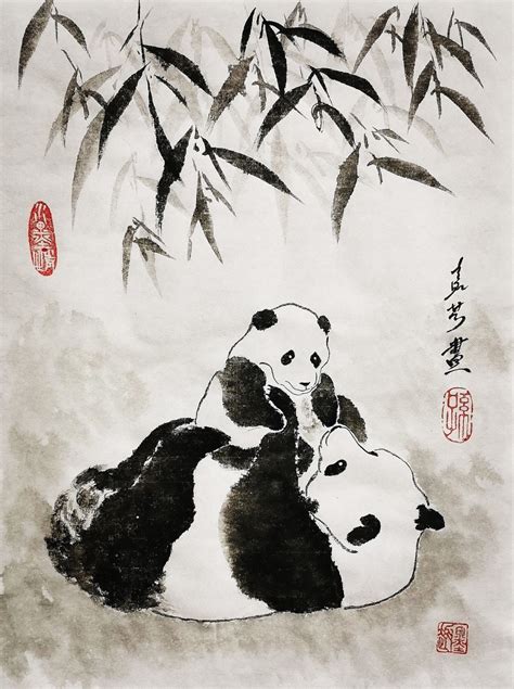 Chinese Panda Painting