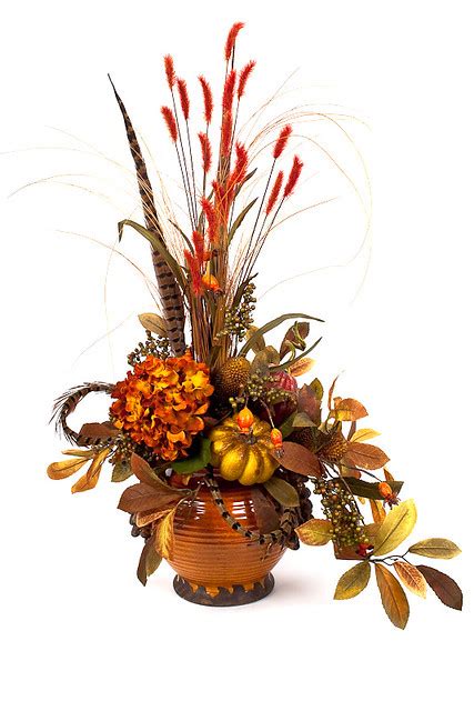 Fall Arrangement Silk Flowers Artificial Christmas