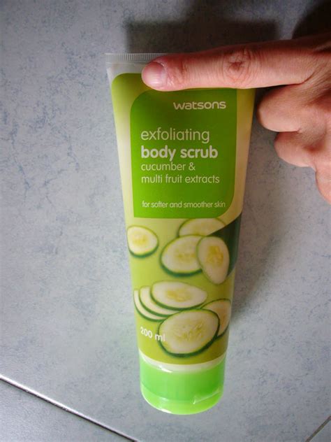 Or do you want to brighten and lighten your complexion? Sleepy Beauty : Watsons Exfoliating Body Scrub - Cucumber ...